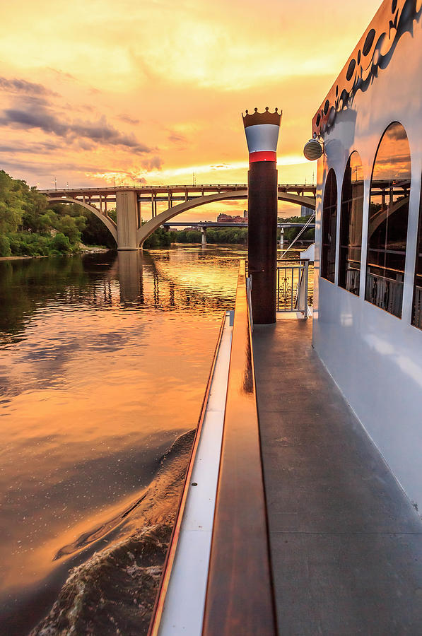 Twilight Riverboat Ride Photograph By Her Arts Desire | Fine Art America