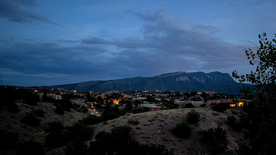 Twilight Sandia Mountains New Mexico Photograph by Mary Lee Dereske