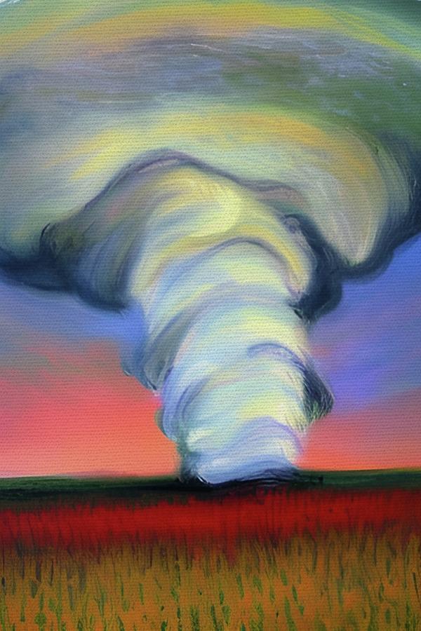 Twilight Tornado  Painting by Ally White