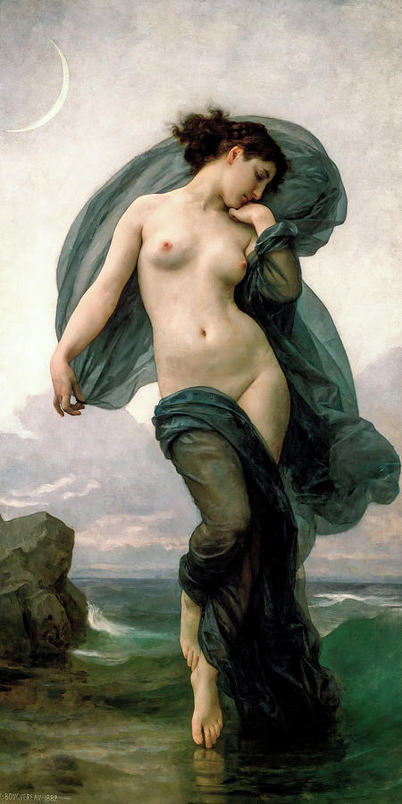 Famous Paintings Painting - Twilight by William Adolphe Bouguereau