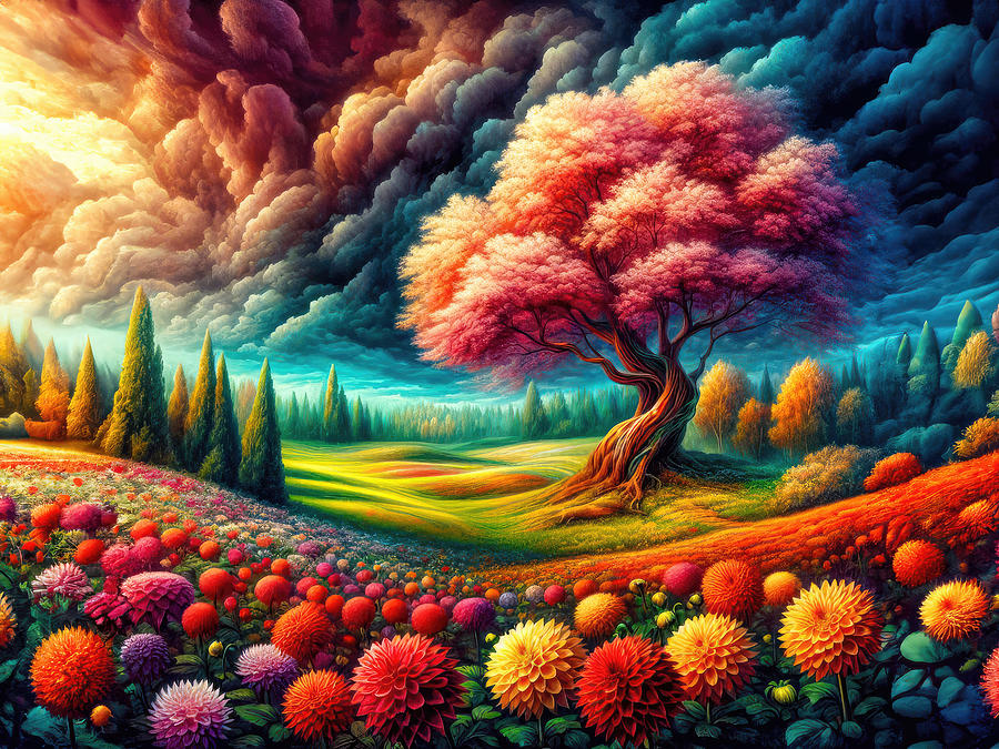 Twilights Enchanted Canopy Digital Art by Bill and Linda Tiepelman