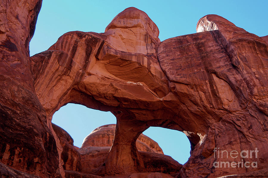 Twin Arches on Fiery Furnace Trail Photograph by Bob Phillips