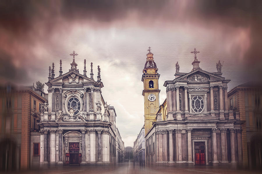 Twin Churches of Turin  Photograph by Carol Japp