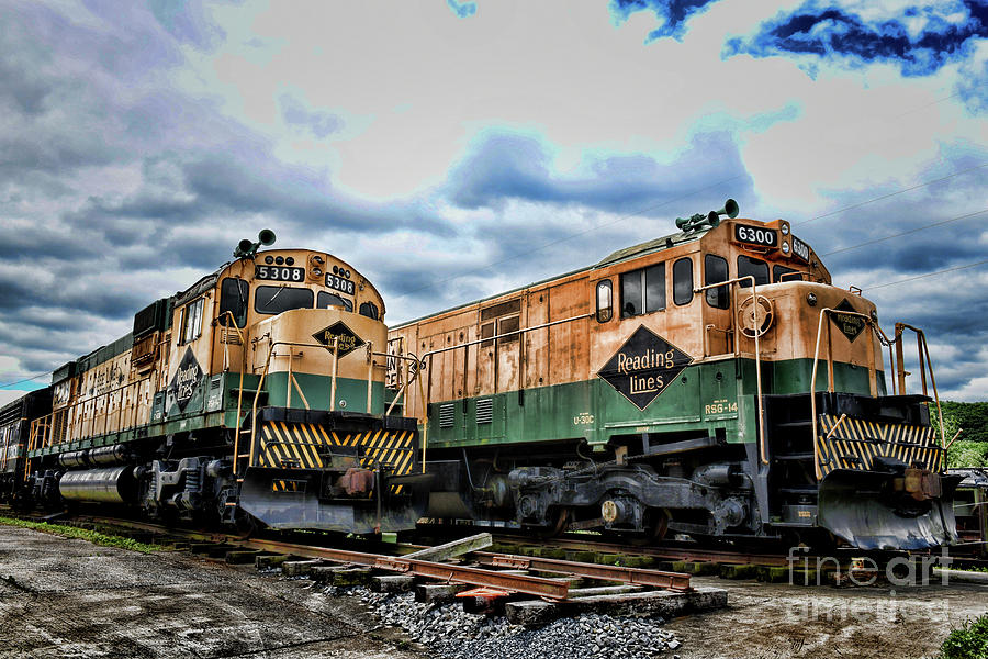 Twin Diesel Locomotives Photograph by Paul Ward | Pixels