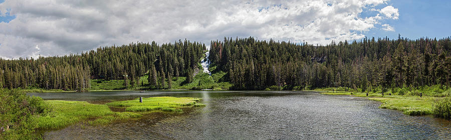 Twin Falls and Upper Twin Lake, Mammoth Mountain Lakes Basin Photograph ...