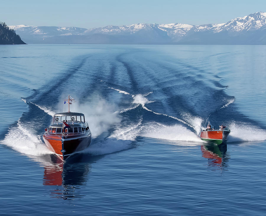 Twin Hacker Craft Runabouts Photograph by Steven Lapkin