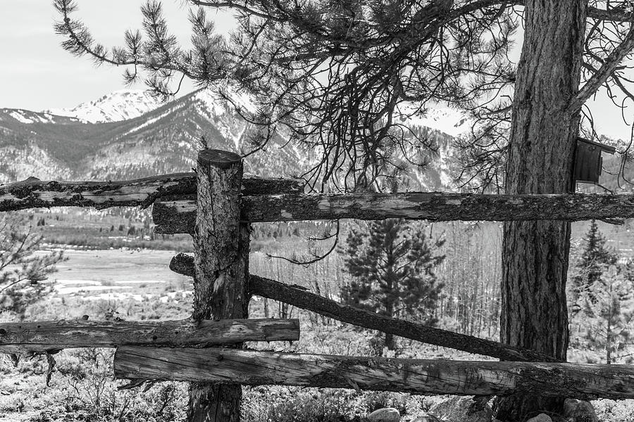 Twin Lakes Fence Black and White  Photograph by John McGraw