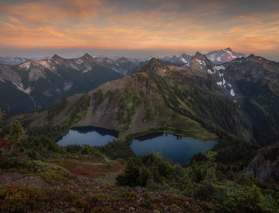 Mountain Photograph - Twin Lakes Sunset by Ryan McGinnis