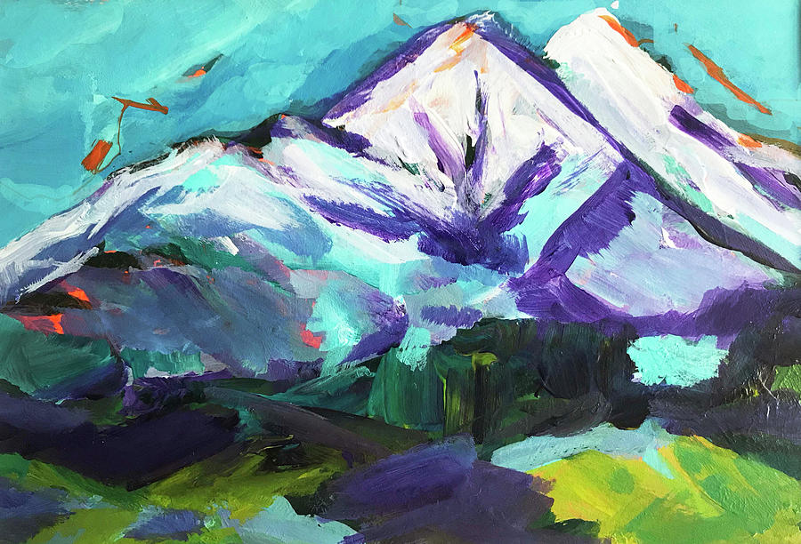 Twin Peaks Mountain in Longmont Colorado 4 Digital Art by Patricia Awapara