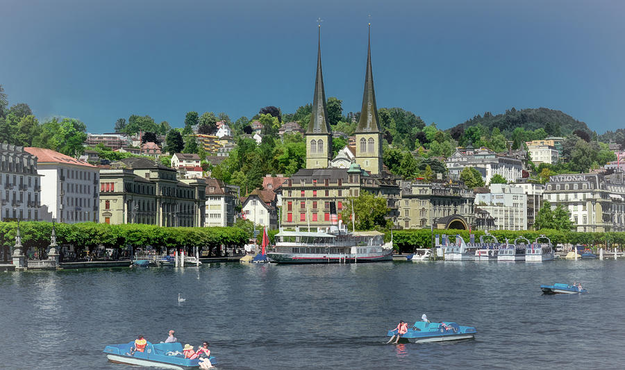 Twin Spires of Lucerne Photograph by Marcy Wielfaert