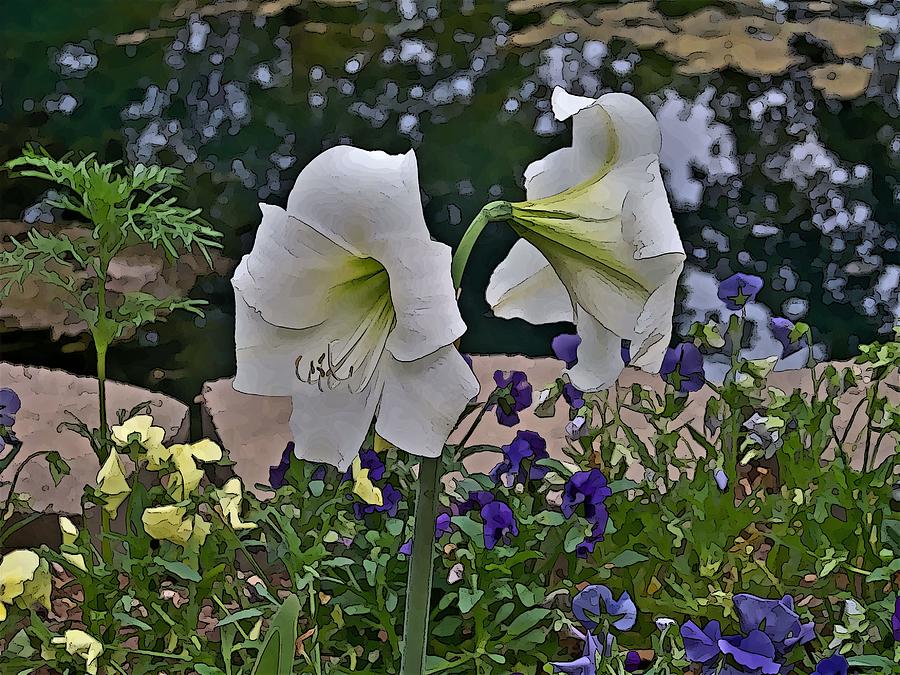 Flower Photograph - Twins in White by Julie Grace