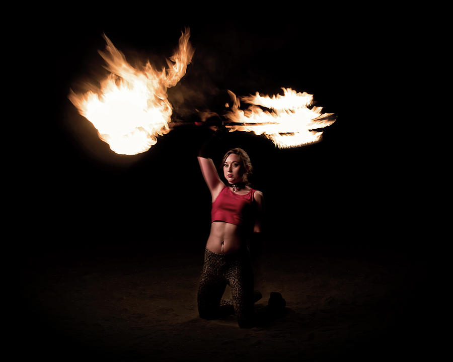 Twirling Fire Photograph by American Landscapes