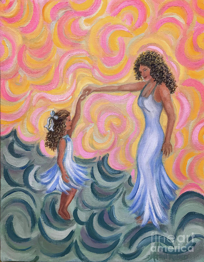 Twirling on Swirls Painting by Sherrell Rodgers