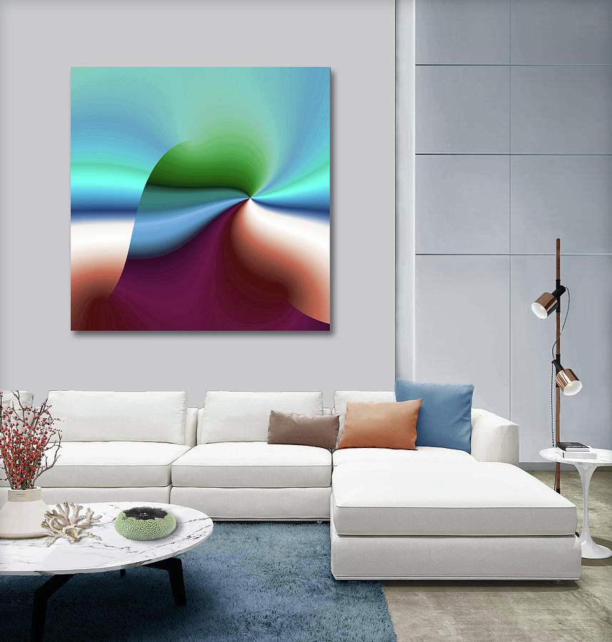 Twist in Blue- in Situ Digital Art by Grace Iradian - Fine Art America