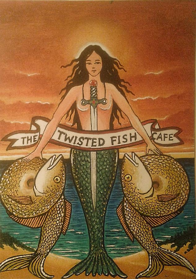 Twisted Fish Cafe Painting by James RODERICK