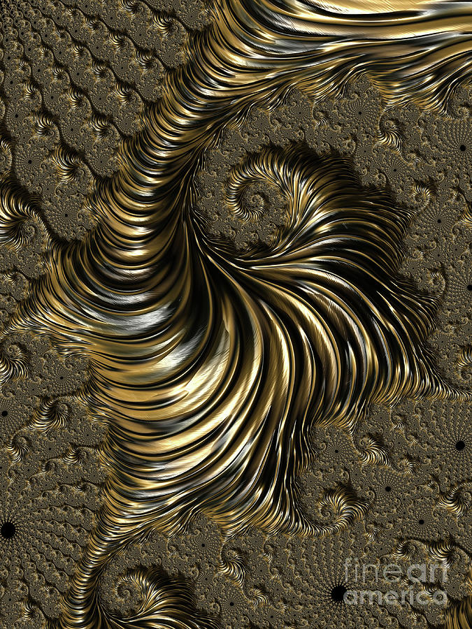 Twisted Gold Digital Art by Amanda Moore