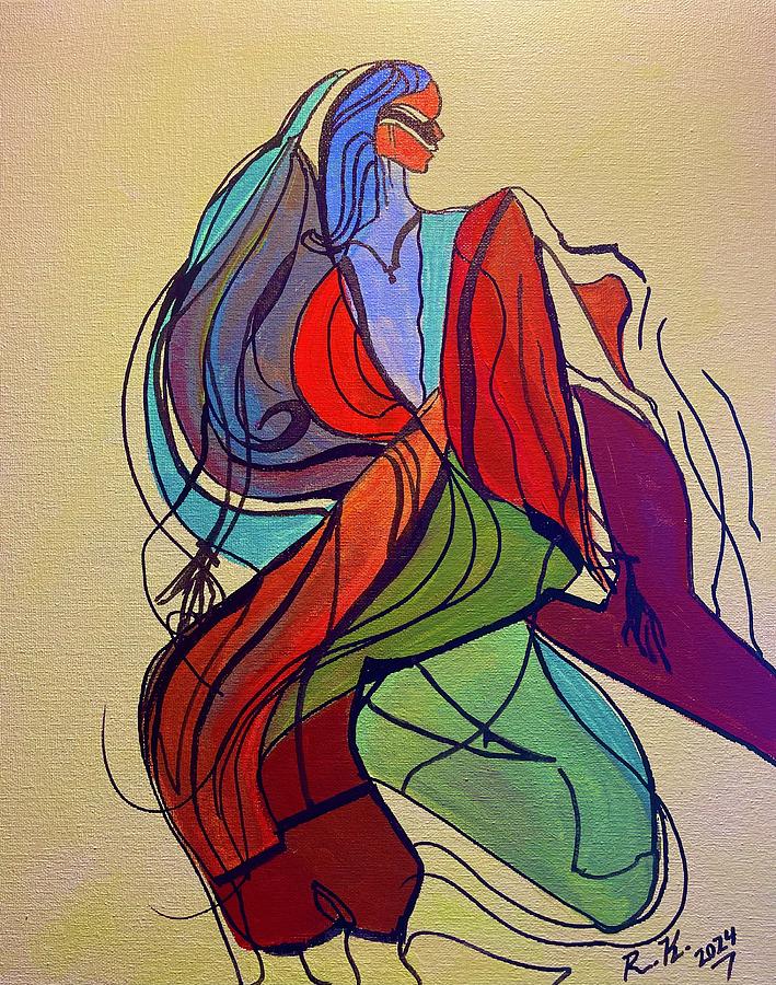 Twisted harmony  Painting by Ray Khalife