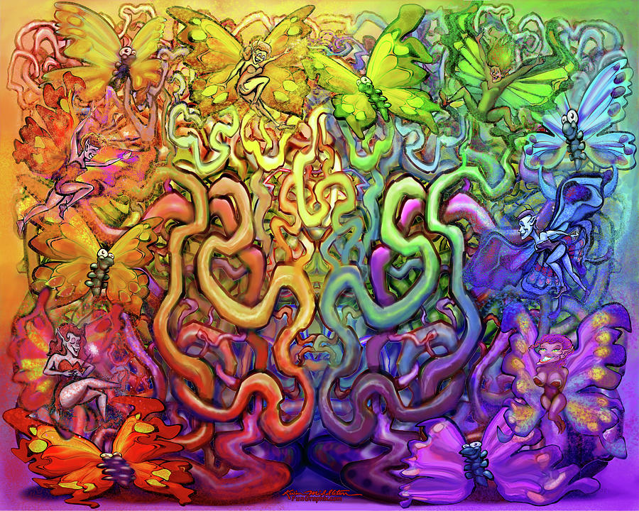 Twisted Rainbow Magic Digital Art