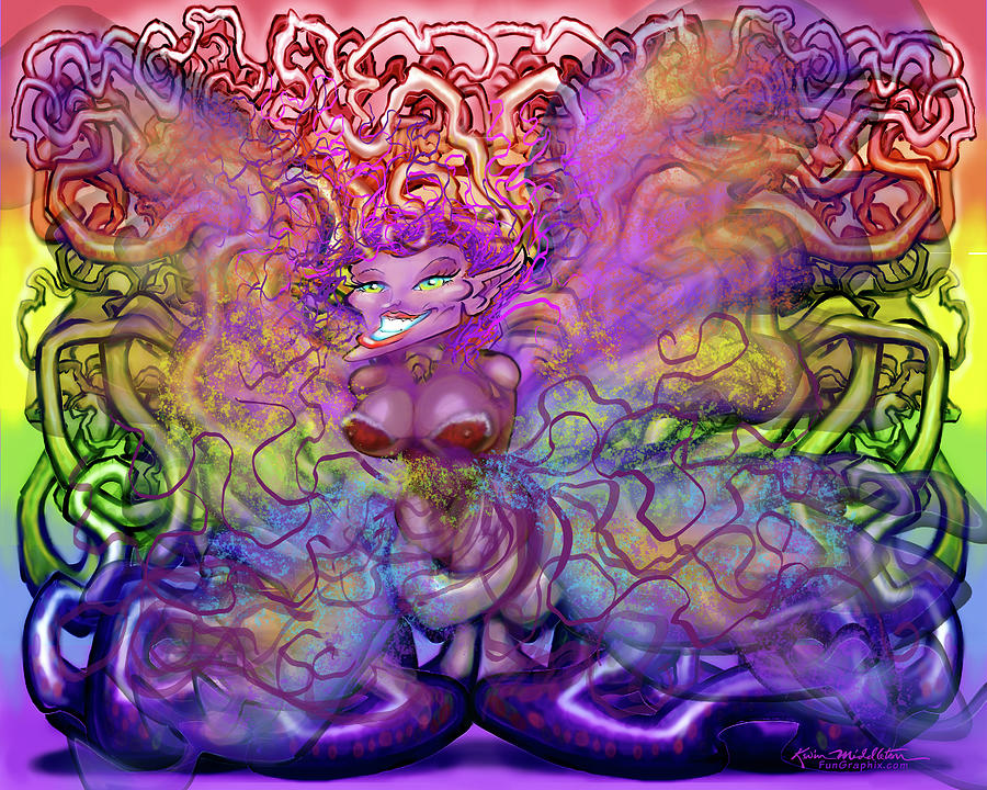 Twisted Rainbow Pixie Magic Digital Art by Kevin Middleton