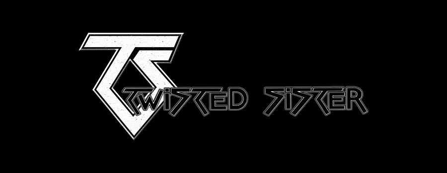 TWISTED SISTER LOGO Heavy Metal Band Font Black Digital Art by Music N ...