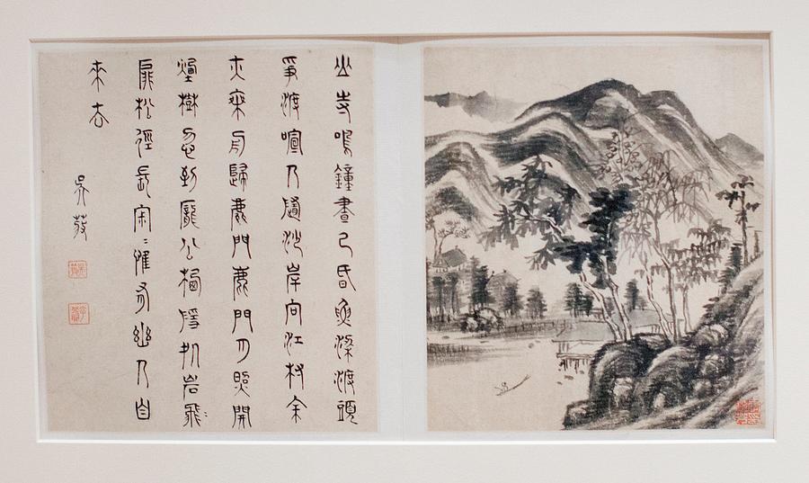 Two album leaves from a landscape album, 1621 Li Liufang Painting by Artistic Rifki