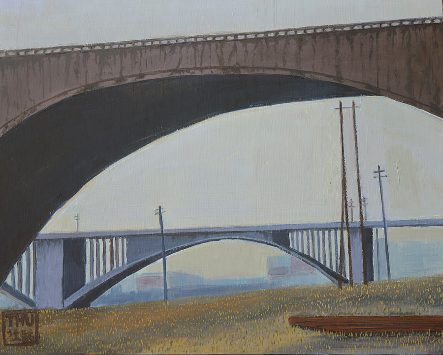 Two Arches Painting by Thu Nguyen
