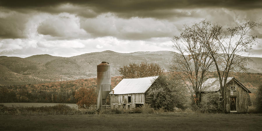 Two Barns Photograph by Don Schwartz