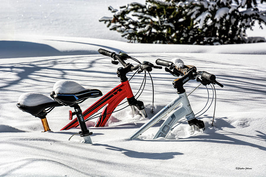 Two Bikes Waiting for Spring Photograph by Stephen Johnson