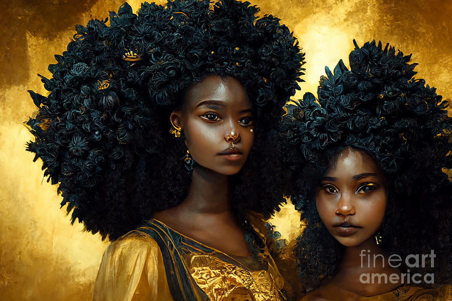 Two Black Queens Digital Art By Kelle Hines - Fine Art America