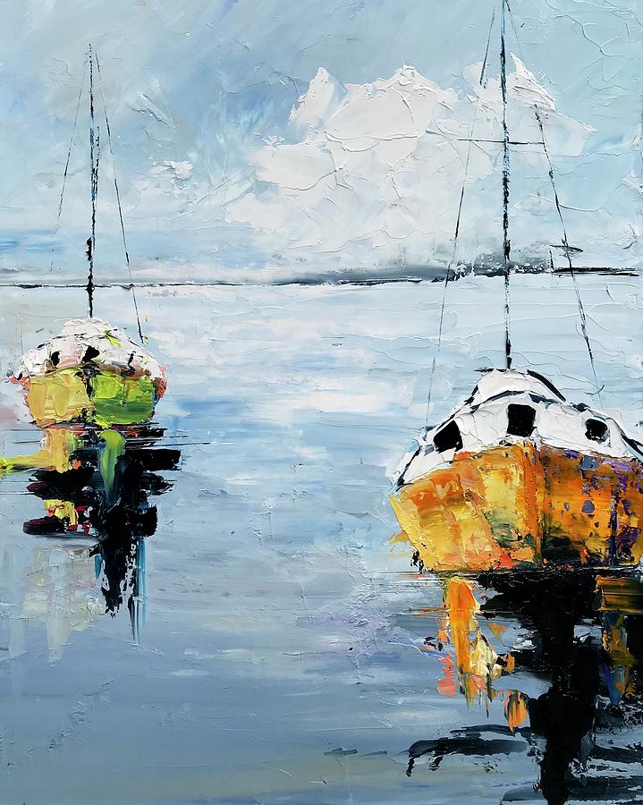Boat Painting - Two Boats by Julia S Powell