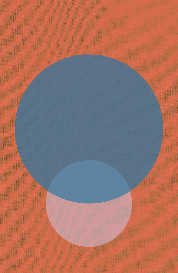 Two Circles Abstract Digital Art by Eena Bo