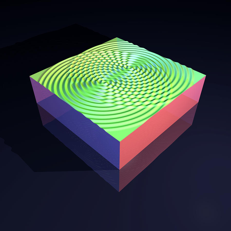 Two Circular Waves Interfering Digital Art by Russell Kightley