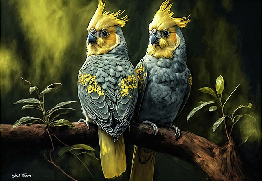 Two cockatiels hot sale