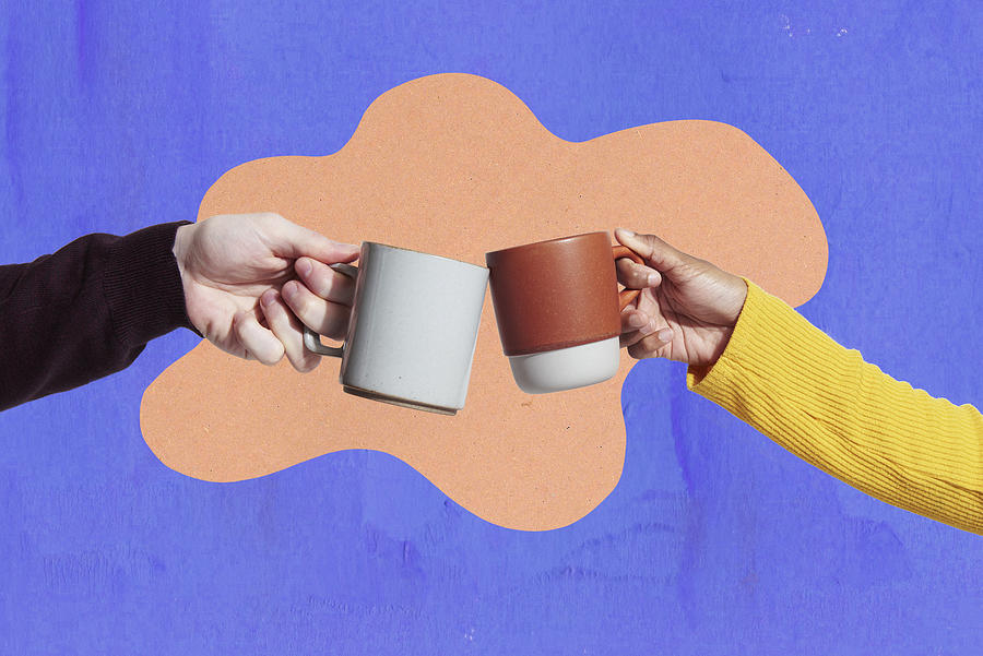 Two Coffee Mugs Touching Photograph by We Are