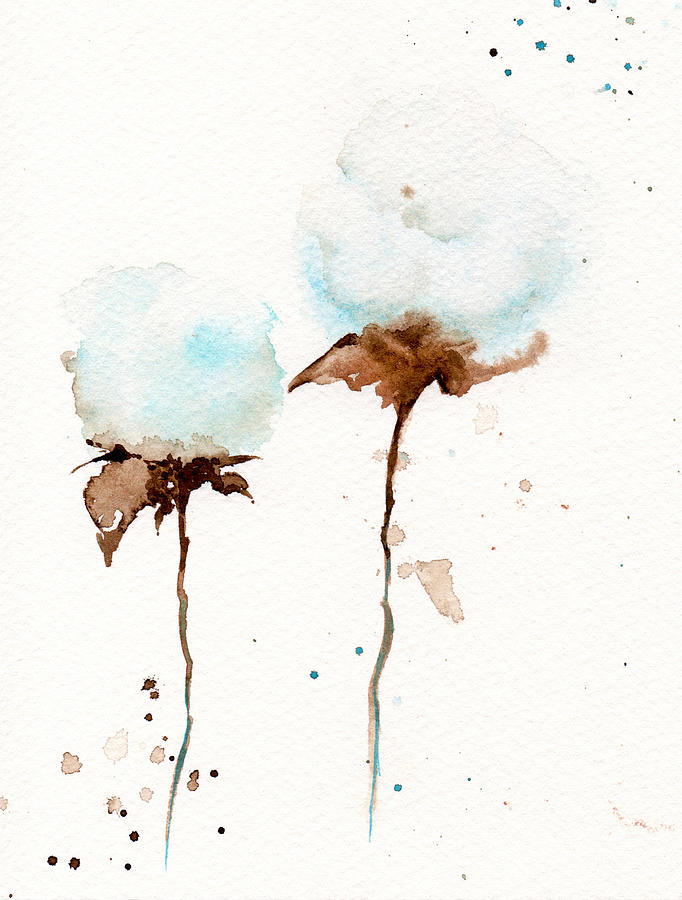 Two Cotton Flowers Painting by Tanya Gordeeva