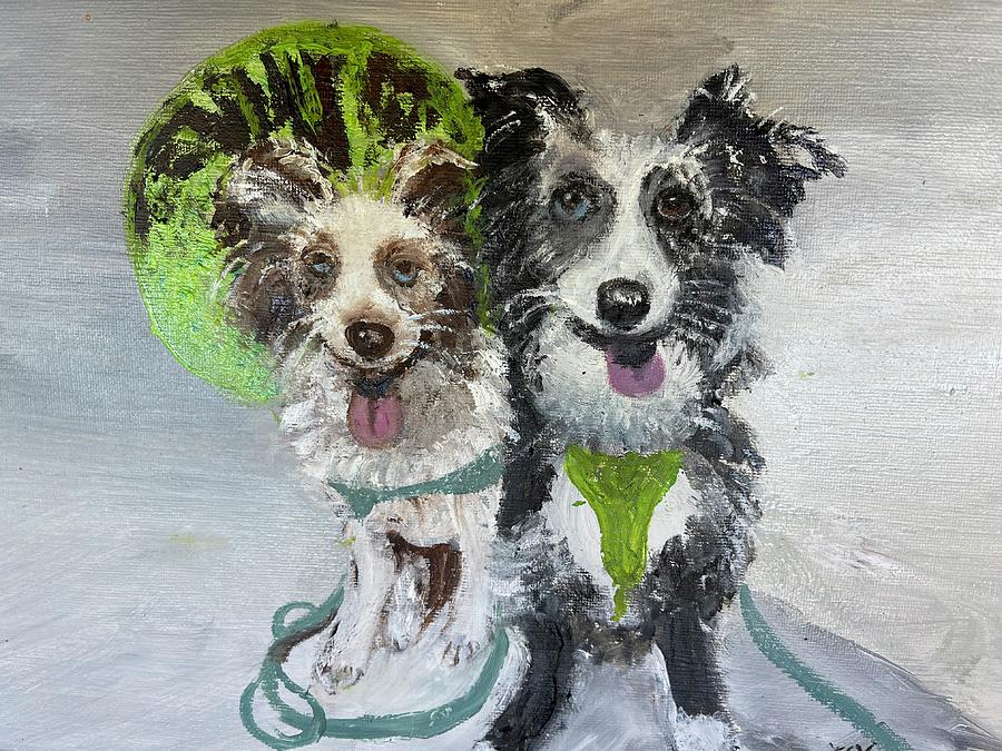 Two Cuties Painting by Lucille Valentino