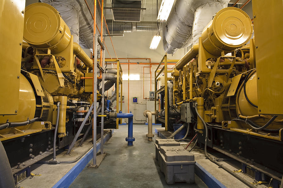 Two Diesel Generators in Industrial Facility Photograph by DenGuy