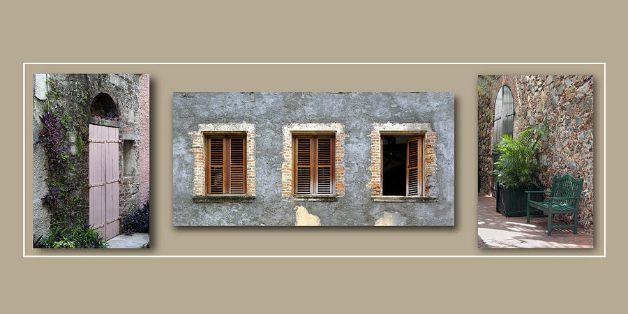 Two Door - Three Windows - Art print Photograph by Kenneth Lane Smith