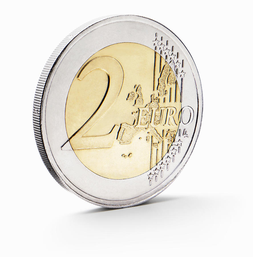Two euro coin Photograph by Stuart Minzey