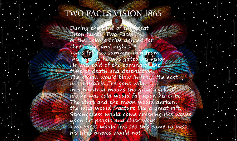 Two Faces vision of 1865 Mixed Media by David Lee Thompson