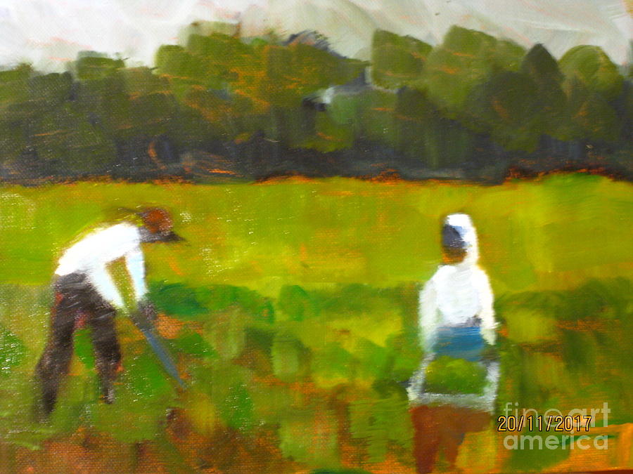 Two Farmers Painting by Constance Gehring
