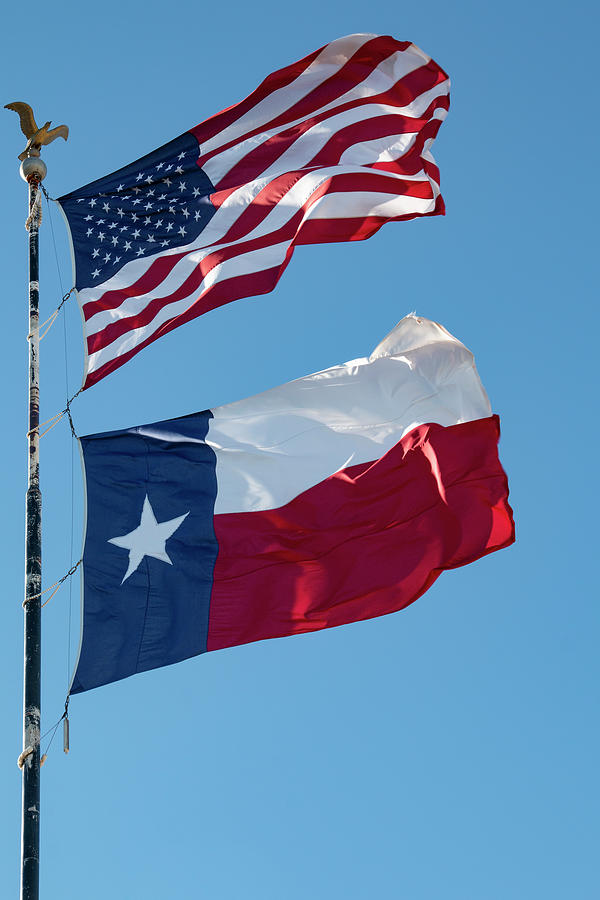 Two Flags Photograph by Linda Buckman - Fine Art America