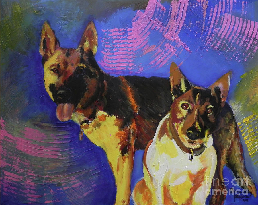 Two Friends Painting by Jolanta Shiloni