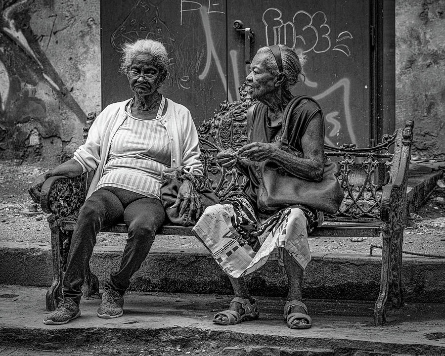 Two Gossiping Ladies In Havana Photograph by Chris Lord