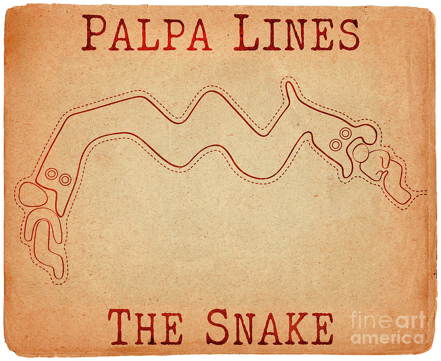 Two-headed Snake Devouring Two Humanoids Drawing