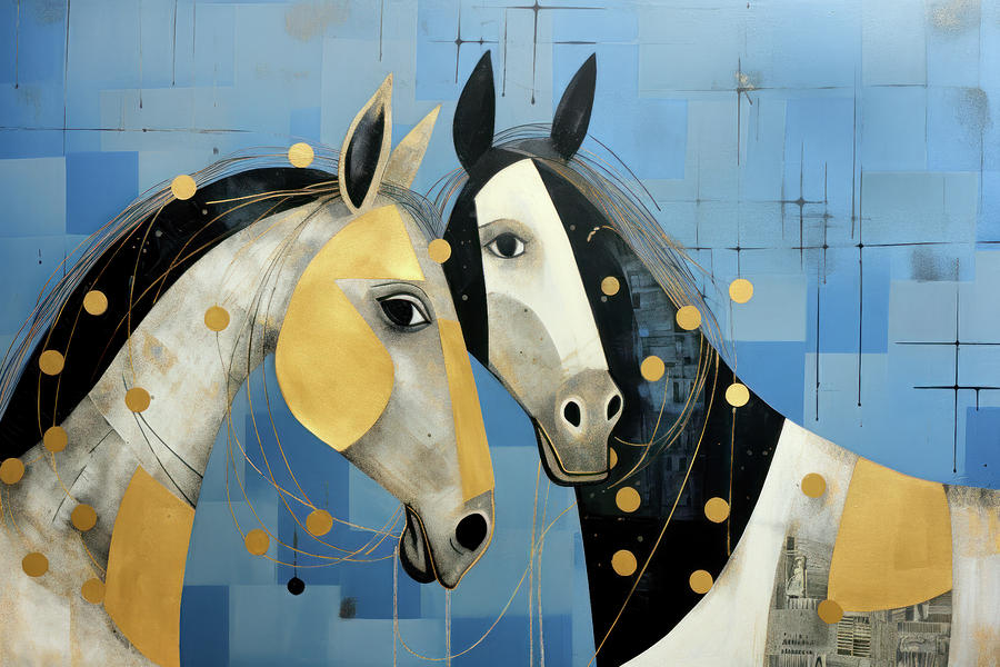 Two horses Digital Art by Imagine ART