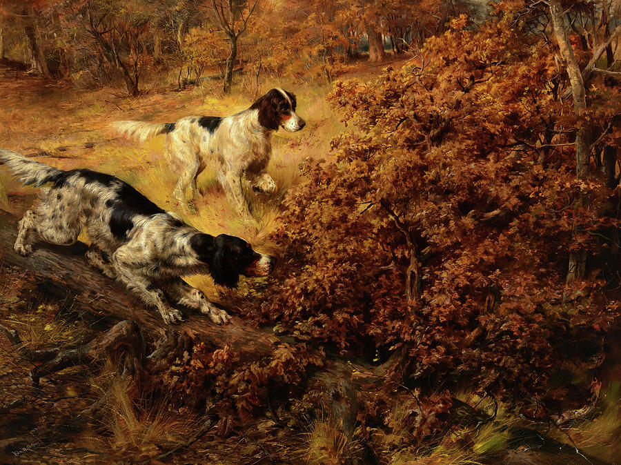 Two Hunting Dogs Painting by Edmund Henry Osthaus - Fine Art America