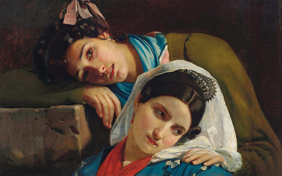 Two Italian Painting by Francois-Joseph Navez