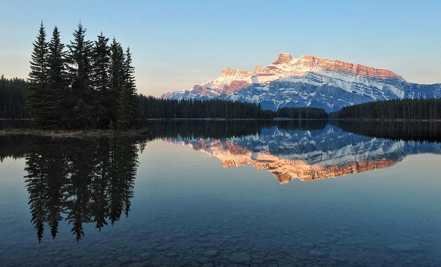 Two Jack Lake at First Light 2 Photograph by Jeff R Clow