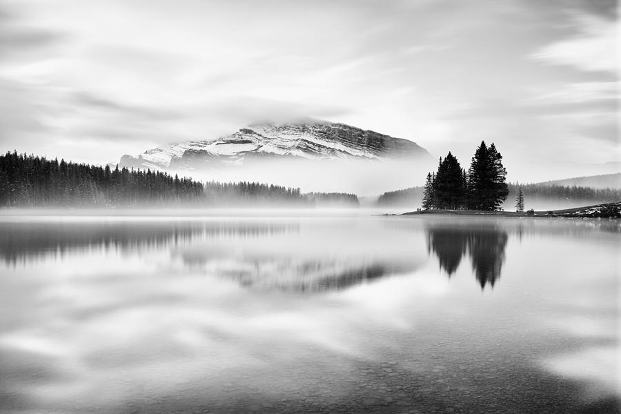 Two Jack lake Photograph by Songquan Deng